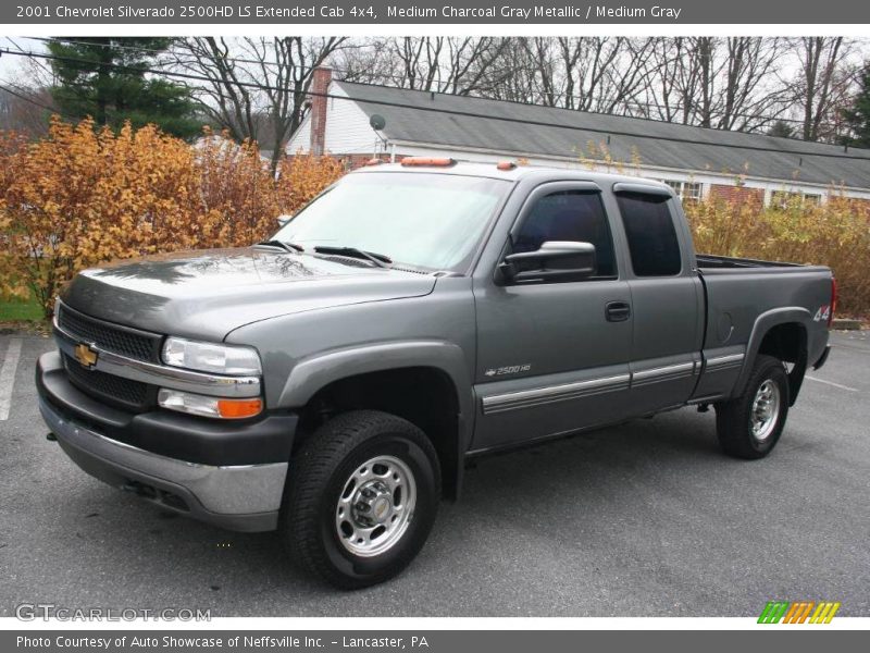 Medium Charcoal Gray Metallic / Medium Gray 2001 Chevrolet Silverado 2500HD LS Extended Cab 4x4