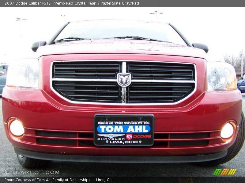 Inferno Red Crystal Pearl / Pastel Slate Gray/Red 2007 Dodge Caliber R/T