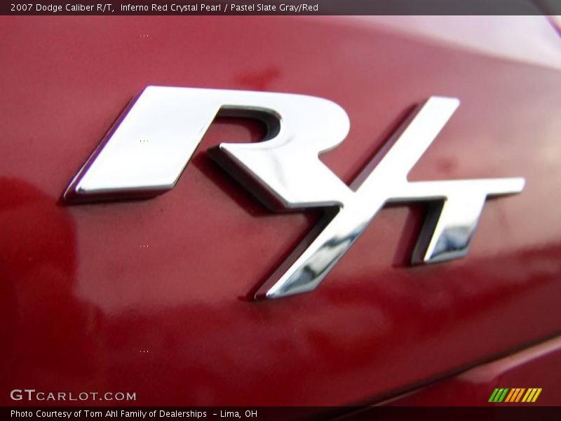 Inferno Red Crystal Pearl / Pastel Slate Gray/Red 2007 Dodge Caliber R/T