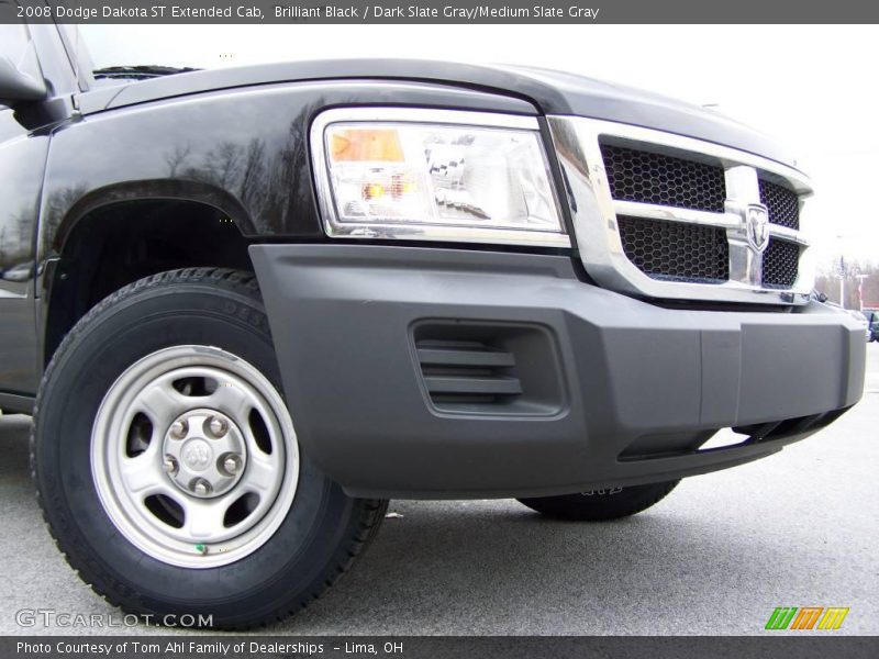 Brilliant Black / Dark Slate Gray/Medium Slate Gray 2008 Dodge Dakota ST Extended Cab