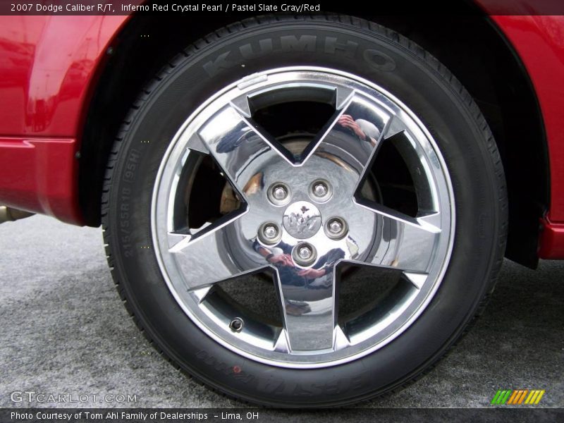 Inferno Red Crystal Pearl / Pastel Slate Gray/Red 2007 Dodge Caliber R/T