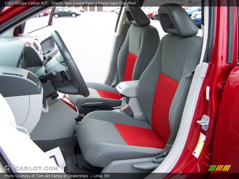 Inferno Red Crystal Pearl / Pastel Slate Gray/Red 2007 Dodge Caliber R/T