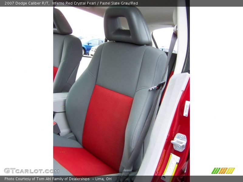 Inferno Red Crystal Pearl / Pastel Slate Gray/Red 2007 Dodge Caliber R/T