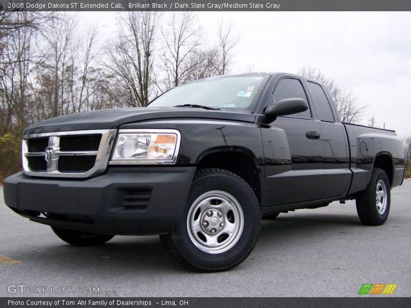 Brilliant Black / Dark Slate Gray/Medium Slate Gray 2008 Dodge Dakota ST Extended Cab