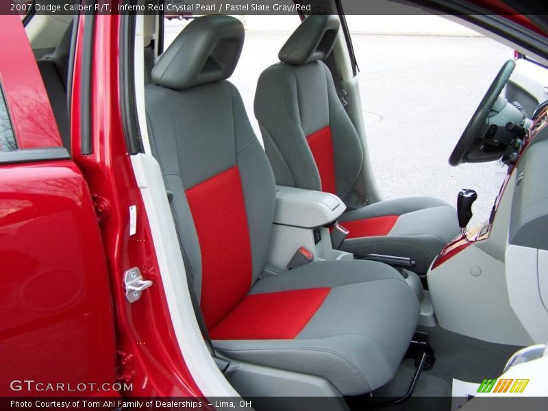 Inferno Red Crystal Pearl / Pastel Slate Gray/Red 2007 Dodge Caliber R/T