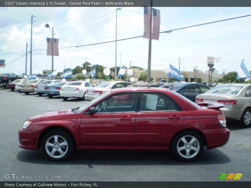 Garnet Red Pearl / Anthracite Black 2007 Subaru Impreza 2.5i Sedan