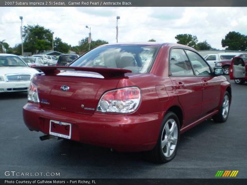 Garnet Red Pearl / Anthracite Black 2007 Subaru Impreza 2.5i Sedan