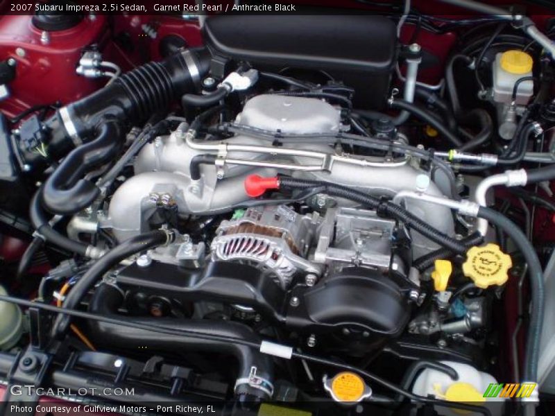 Garnet Red Pearl / Anthracite Black 2007 Subaru Impreza 2.5i Sedan