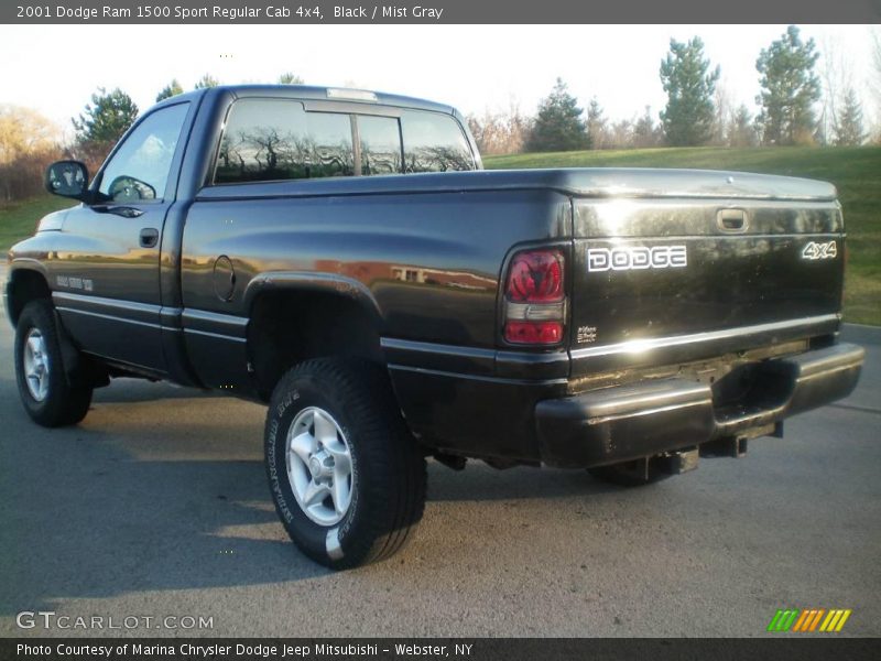Black / Mist Gray 2001 Dodge Ram 1500 Sport Regular Cab 4x4