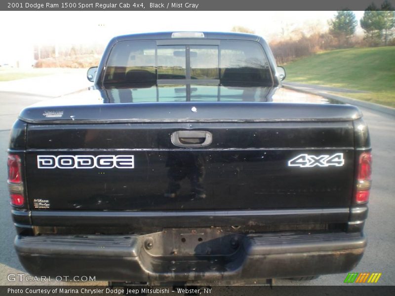 Black / Mist Gray 2001 Dodge Ram 1500 Sport Regular Cab 4x4