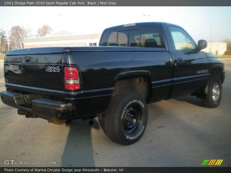 Black / Mist Gray 2001 Dodge Ram 1500 Sport Regular Cab 4x4