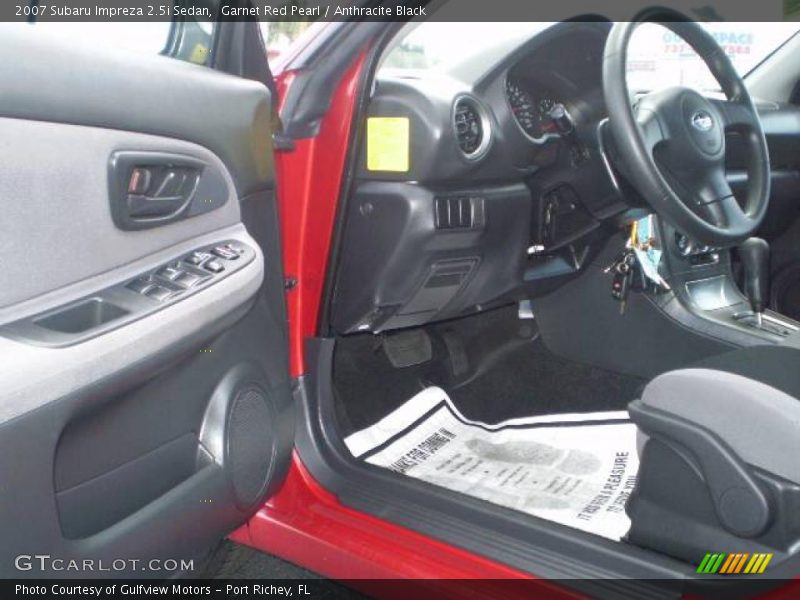 Garnet Red Pearl / Anthracite Black 2007 Subaru Impreza 2.5i Sedan