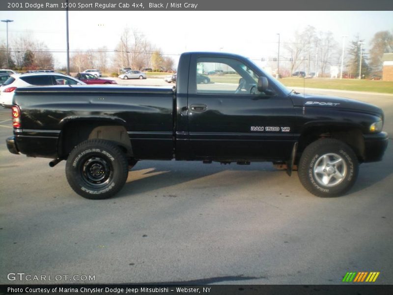 Black / Mist Gray 2001 Dodge Ram 1500 Sport Regular Cab 4x4