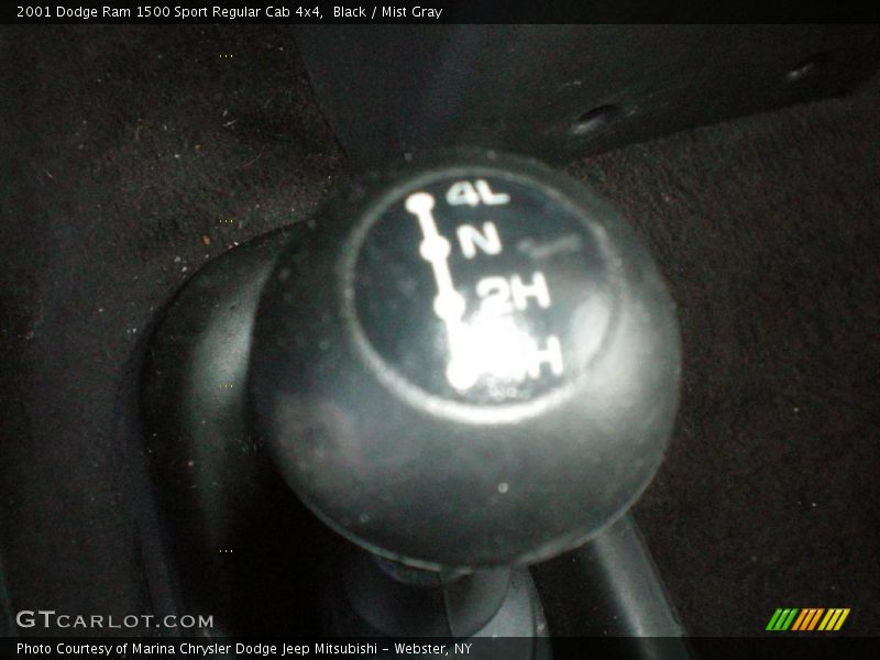 Black / Mist Gray 2001 Dodge Ram 1500 Sport Regular Cab 4x4