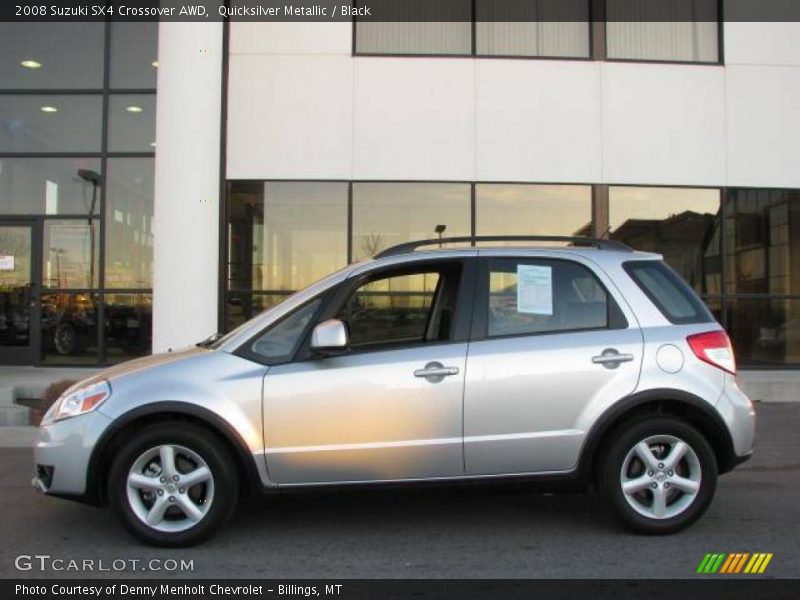 Quicksilver Metallic / Black 2008 Suzuki SX4 Crossover AWD