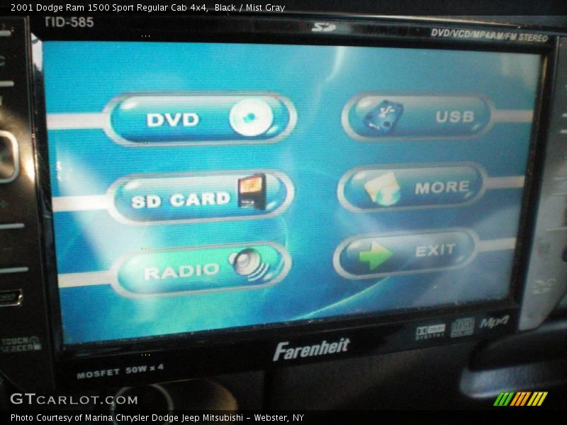 Black / Mist Gray 2001 Dodge Ram 1500 Sport Regular Cab 4x4