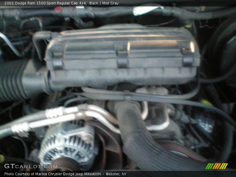 Black / Mist Gray 2001 Dodge Ram 1500 Sport Regular Cab 4x4