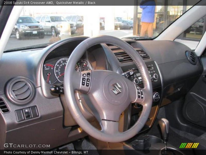 Quicksilver Metallic / Black 2008 Suzuki SX4 Crossover AWD