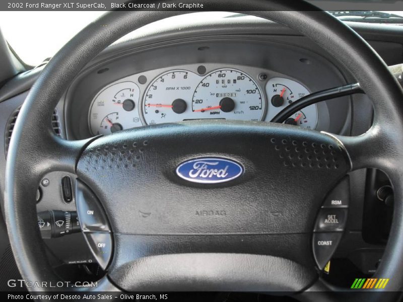 Black Clearcoat / Dark Graphite 2002 Ford Ranger XLT SuperCab