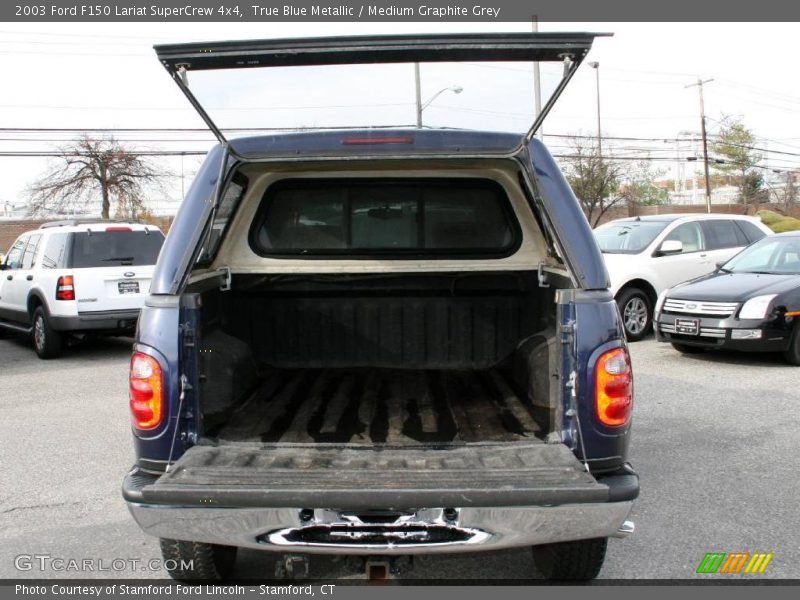 True Blue Metallic / Medium Graphite Grey 2003 Ford F150 Lariat SuperCrew 4x4