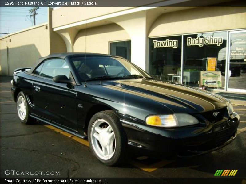 Black / Saddle 1995 Ford Mustang GT Convertible