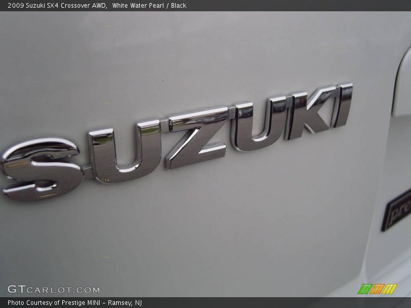 White Water Pearl / Black 2009 Suzuki SX4 Crossover AWD