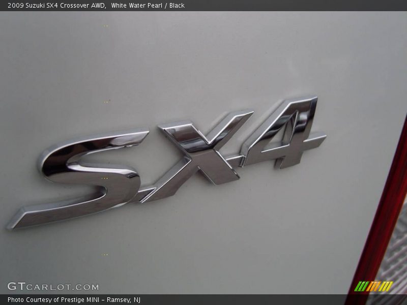 White Water Pearl / Black 2009 Suzuki SX4 Crossover AWD