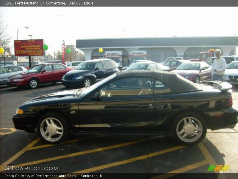 Black / Saddle 1995 Ford Mustang GT Convertible