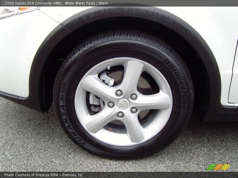 White Water Pearl / Black 2009 Suzuki SX4 Crossover AWD