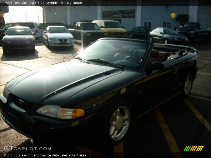 Black / Saddle 1995 Ford Mustang GT Convertible