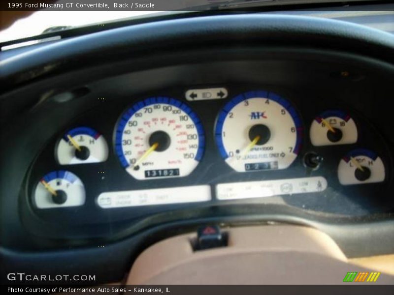 Black / Saddle 1995 Ford Mustang GT Convertible
