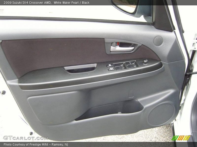 White Water Pearl / Black 2009 Suzuki SX4 Crossover AWD