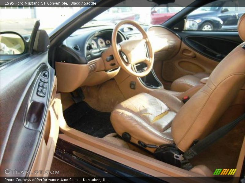 Black / Saddle 1995 Ford Mustang GT Convertible