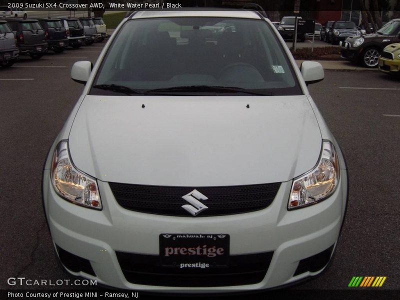White Water Pearl / Black 2009 Suzuki SX4 Crossover AWD