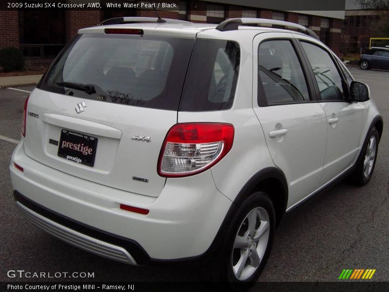 White Water Pearl / Black 2009 Suzuki SX4 Crossover AWD