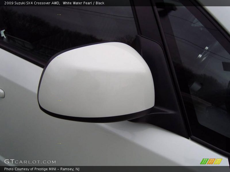 White Water Pearl / Black 2009 Suzuki SX4 Crossover AWD