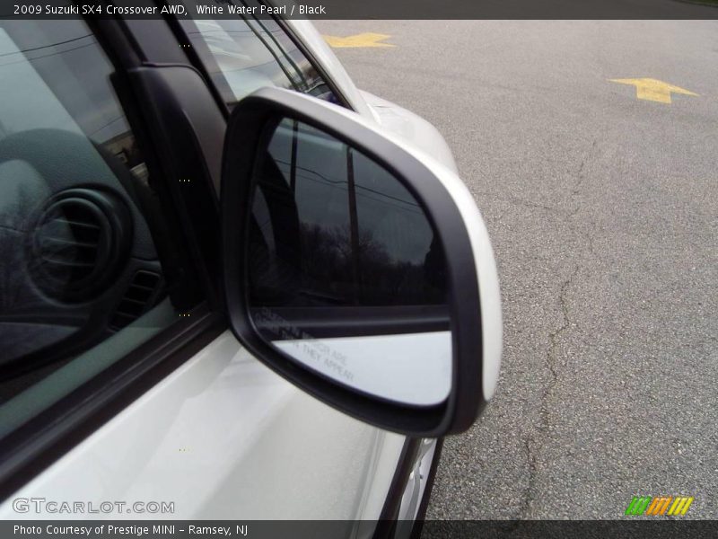 White Water Pearl / Black 2009 Suzuki SX4 Crossover AWD