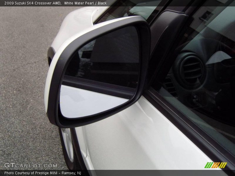 White Water Pearl / Black 2009 Suzuki SX4 Crossover AWD