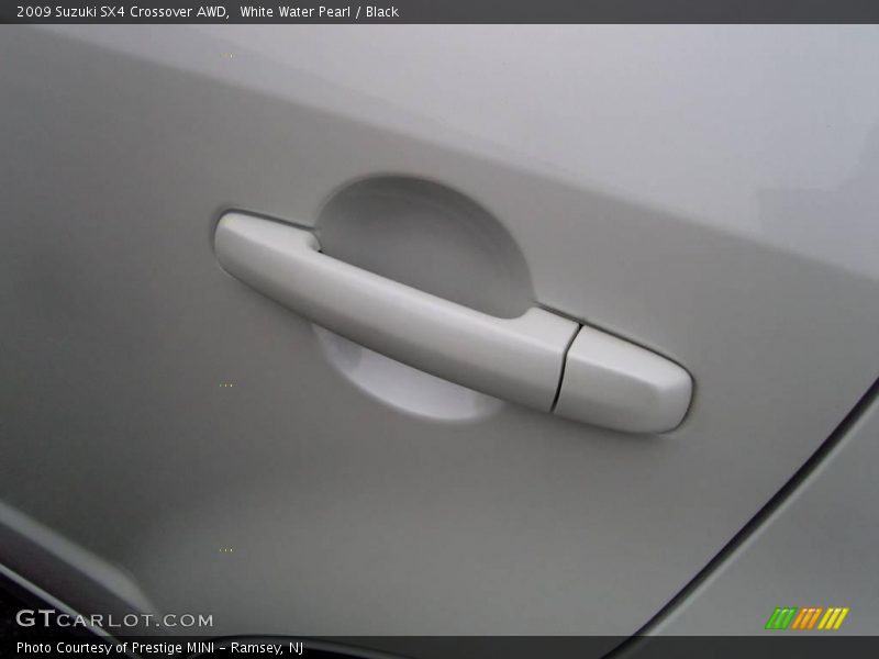White Water Pearl / Black 2009 Suzuki SX4 Crossover AWD