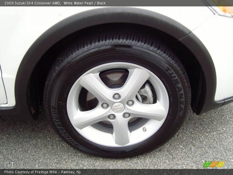 White Water Pearl / Black 2009 Suzuki SX4 Crossover AWD