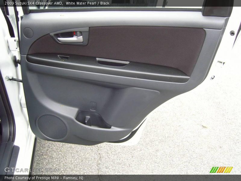 White Water Pearl / Black 2009 Suzuki SX4 Crossover AWD