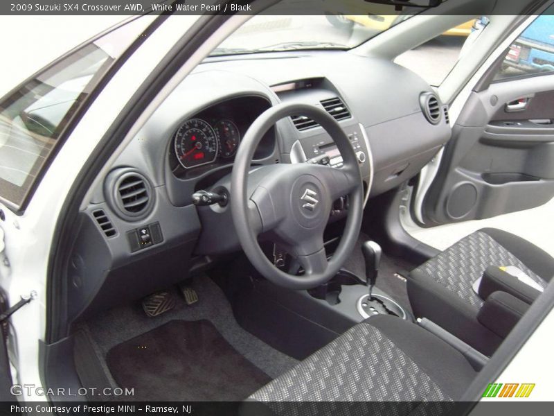 White Water Pearl / Black 2009 Suzuki SX4 Crossover AWD