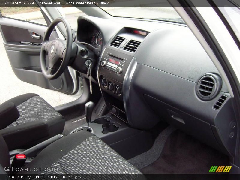 White Water Pearl / Black 2009 Suzuki SX4 Crossover AWD