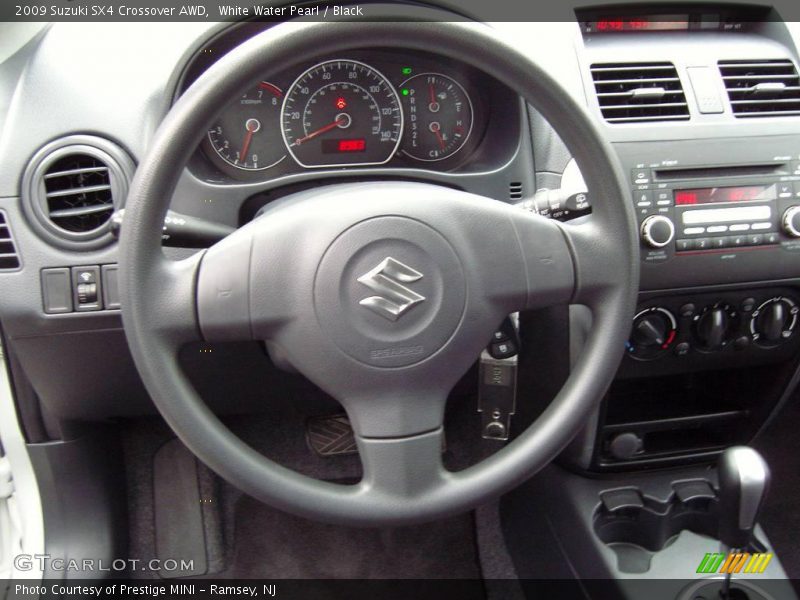 White Water Pearl / Black 2009 Suzuki SX4 Crossover AWD