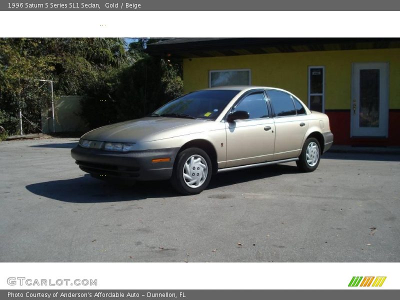 Gold / Beige 1996 Saturn S Series SL1 Sedan