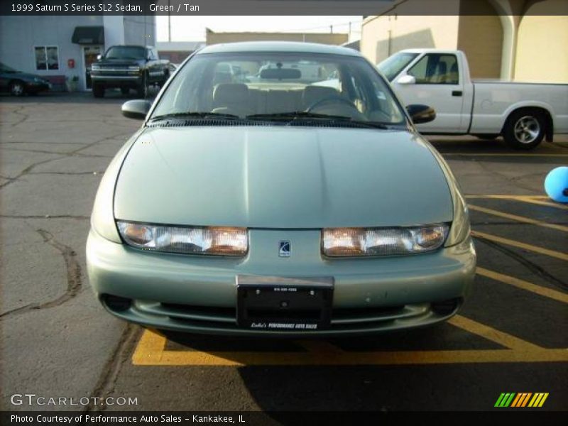 Green / Tan 1999 Saturn S Series SL2 Sedan