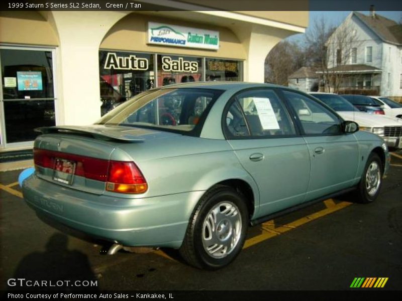 Green / Tan 1999 Saturn S Series SL2 Sedan