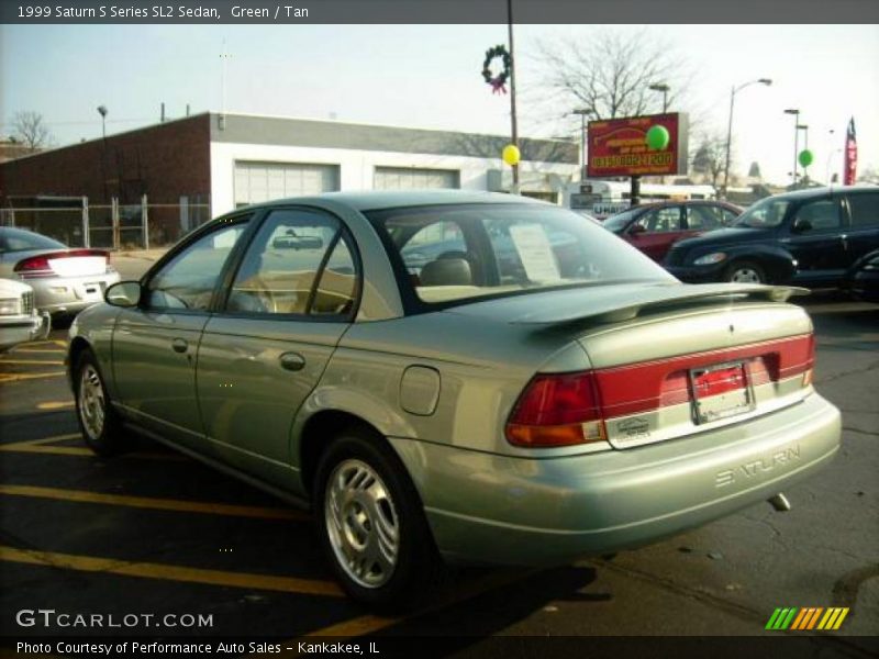 Green / Tan 1999 Saturn S Series SL2 Sedan