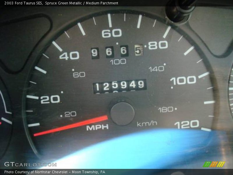 Spruce Green Metallic / Medium Parchment 2003 Ford Taurus SES