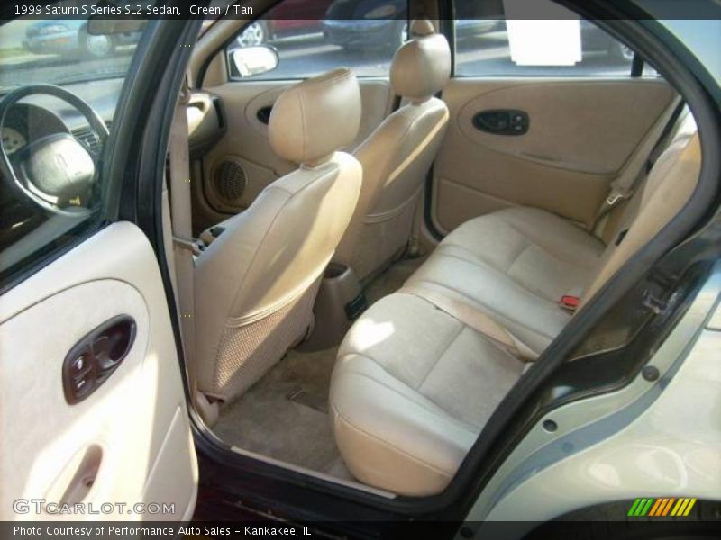 Green / Tan 1999 Saturn S Series SL2 Sedan
